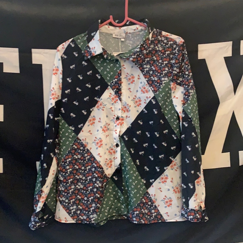 NWT! LIKE YOU BUTTON UP BLOUSE SZ SMALL